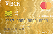 Carta Mastercard Flex BCN Or