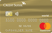 Karte Credit Suisse World Mastercard Gold