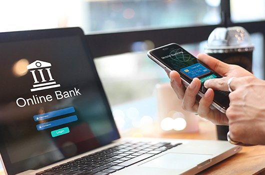 Online-bank und mobile-bank